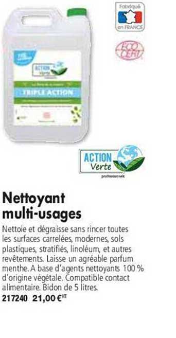 nettoyant multi-usages action verte