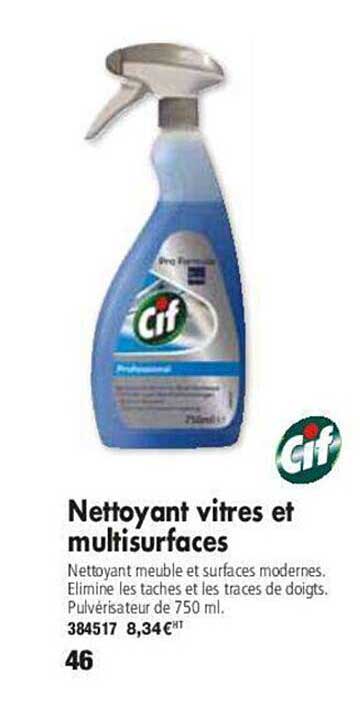 nettoyant vitres et multisurfaces cif