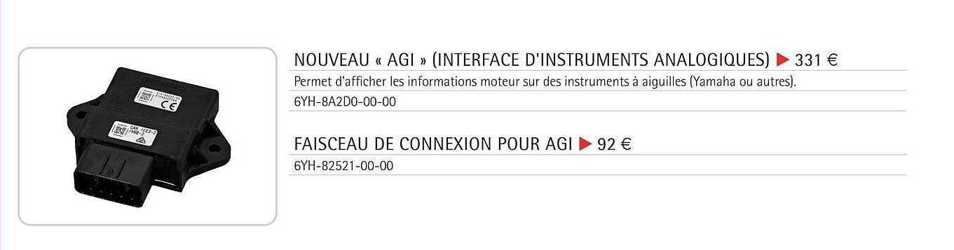 nouveau «agi» (interface d'instruments analogiques) , faisceau de connexion pour agi