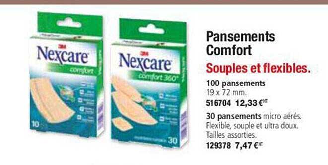 pansements comfort nexcare