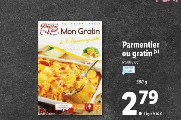parmentier ou gratin pierre clot