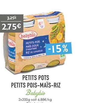 petits pots petits pois-maïs-riz babybio