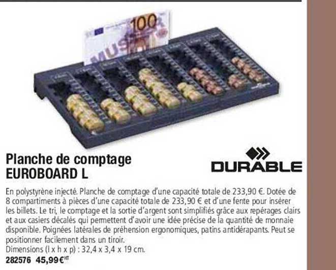 planche de comptage euroboard l durable