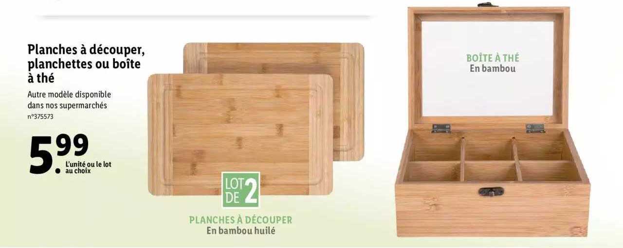 Planches à Découper, Planchettes Ou Boîte à Thé