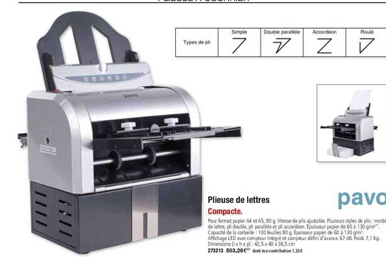 plieuse de lettres pavo
