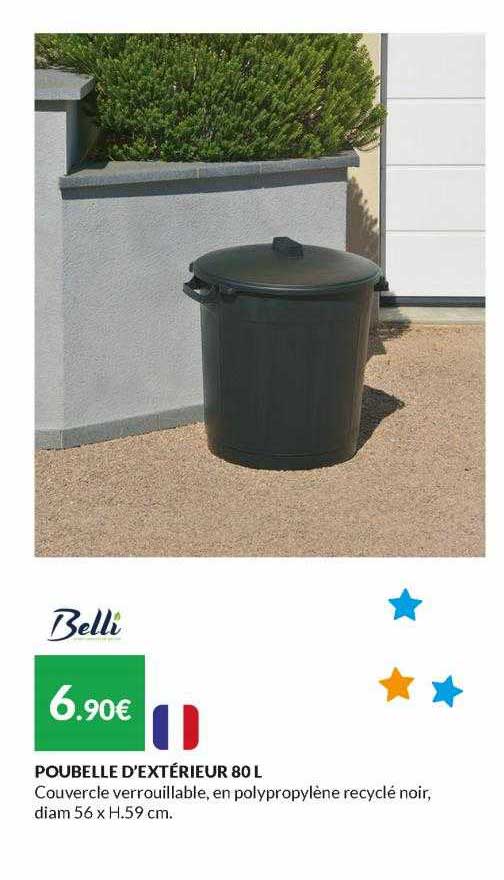 poubelle d'extérieur 80 l belli