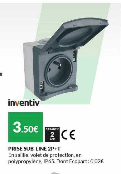 prise sub-line 2p+t inventiv