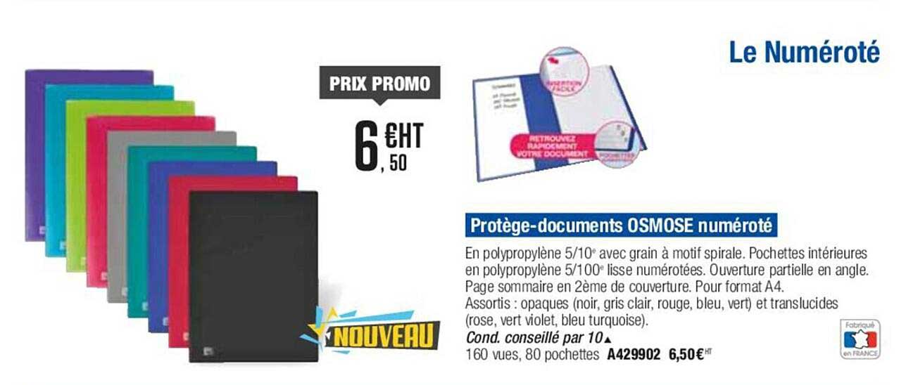 Protège-documents Osmose Numéroté