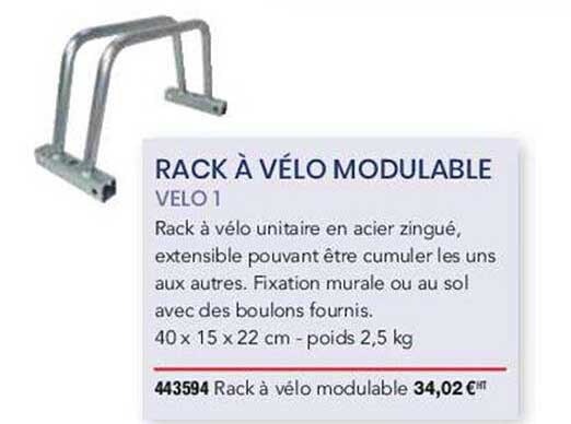 rack à vélo modulable velo 1