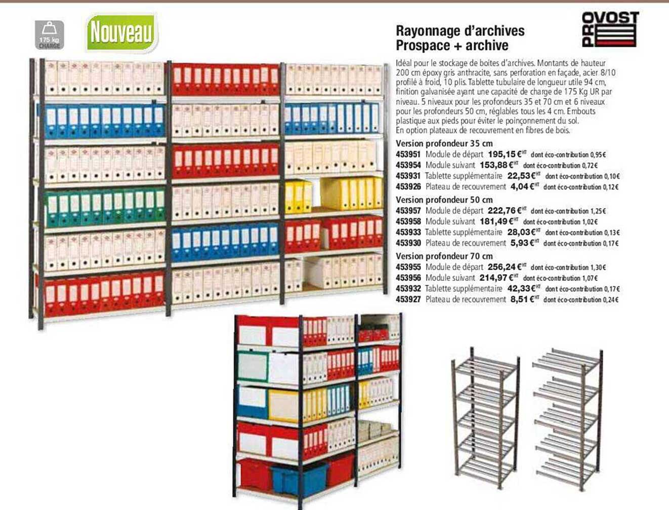 rayonnage d'archives prospace + archive