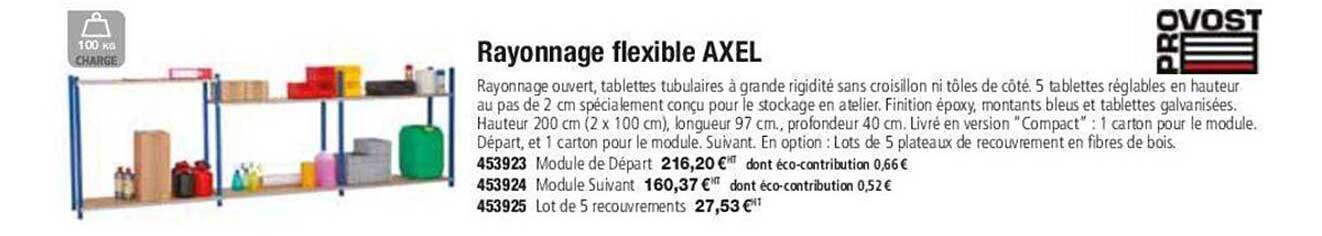 rayonnage flexible axel