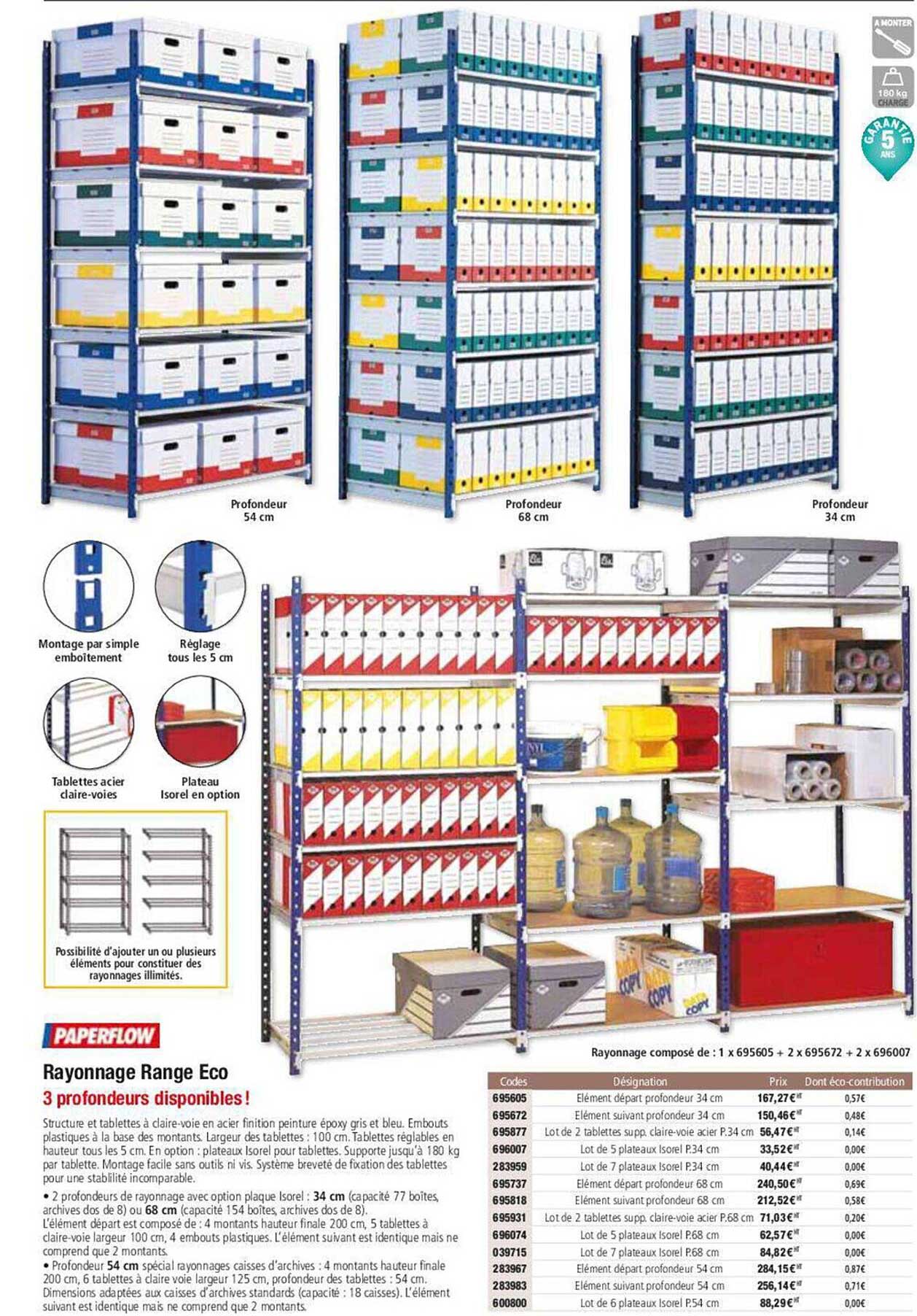 rayonnage range eco paperflow