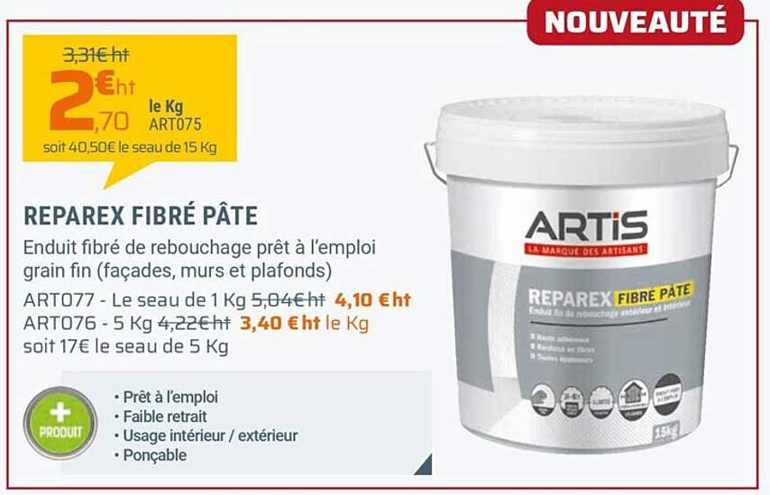reparex fibré pâte artis