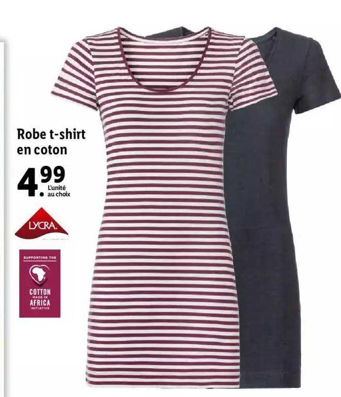 robe t-shirt en coton
