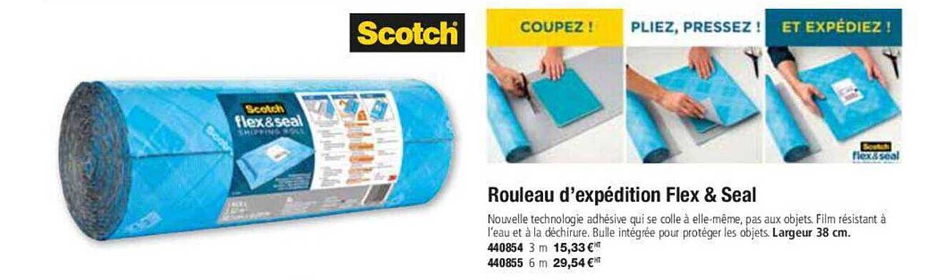 rouleau d'expédition flex & seal