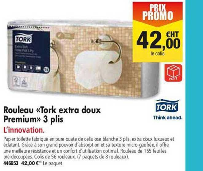 rouleau «tork extra doux premium» 3 plis