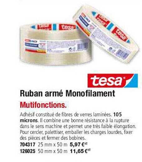 ruban armé monofilament tesa