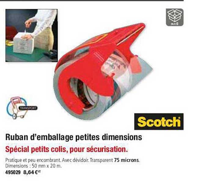 ruban d'emballage petites dimensions scotch