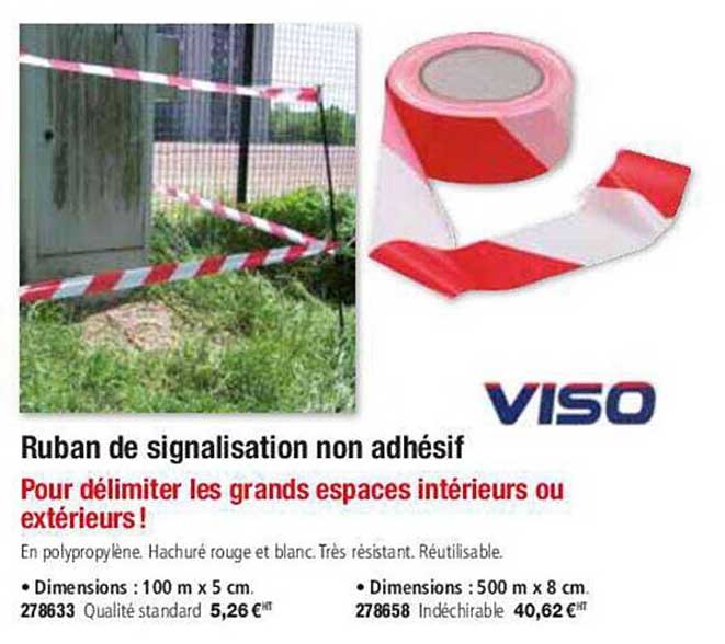 ruban de signalisation non adhésif viso