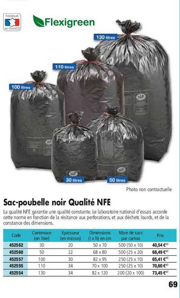 sac-poubelle noir qualité nfe