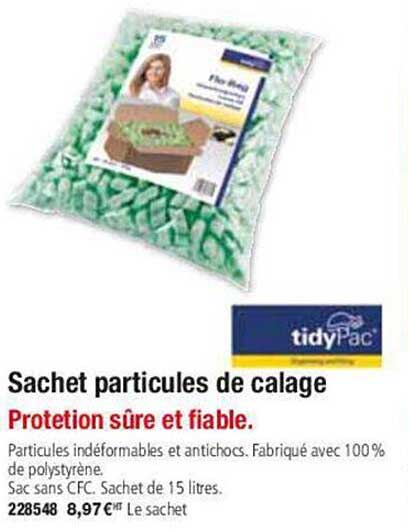 sachet particules de calage tidyPac