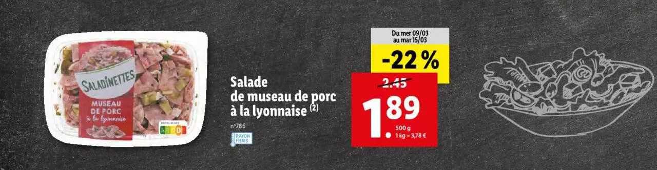 Salade De Museau De Porc à La Lyonnaise