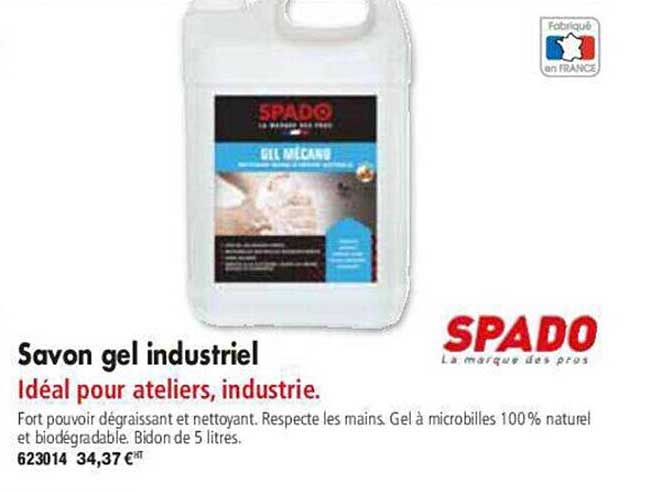 savon gel industriel spado