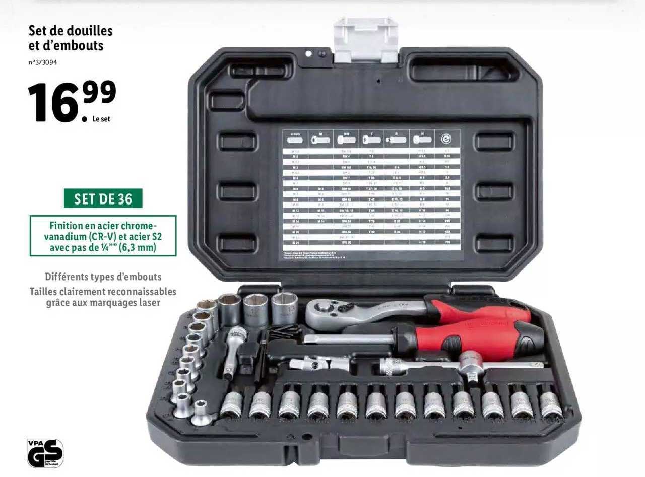 set de douilles et d'embouts