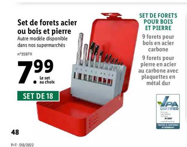 Set De Forets Acier Ou Bois Et Pierre