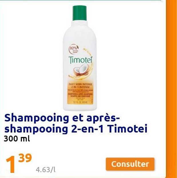 Shampooing Et Après-shampooing 2-en-1 Timotei