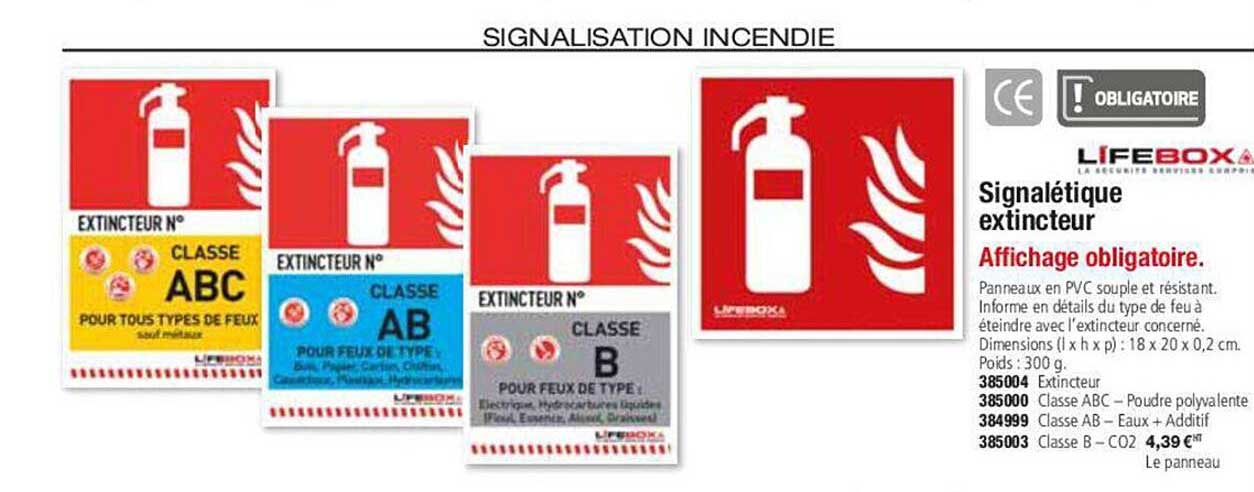 signalétique extincteur lifebox