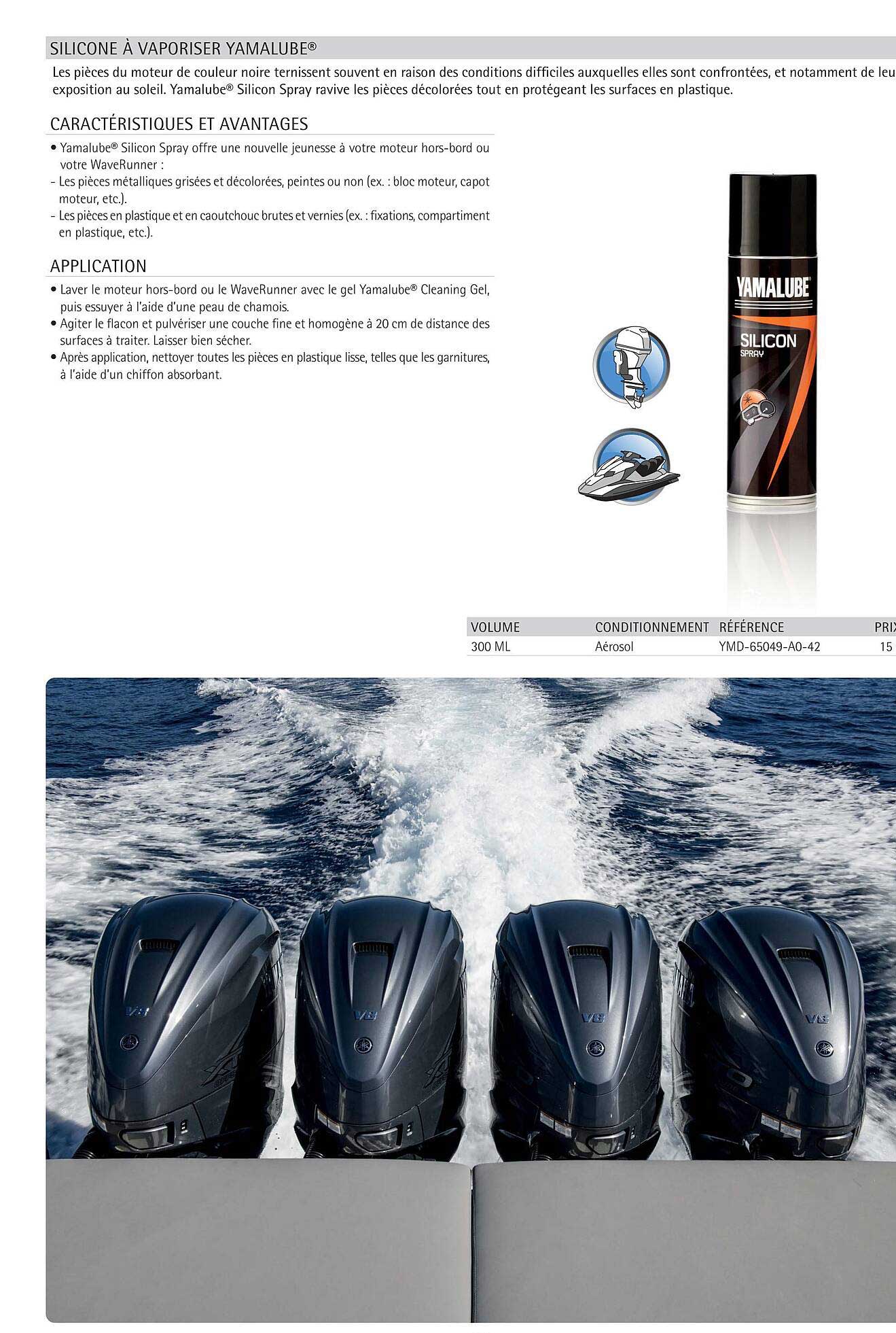 silicone à vaporiser yamalube