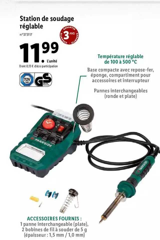 station de soudage réglable