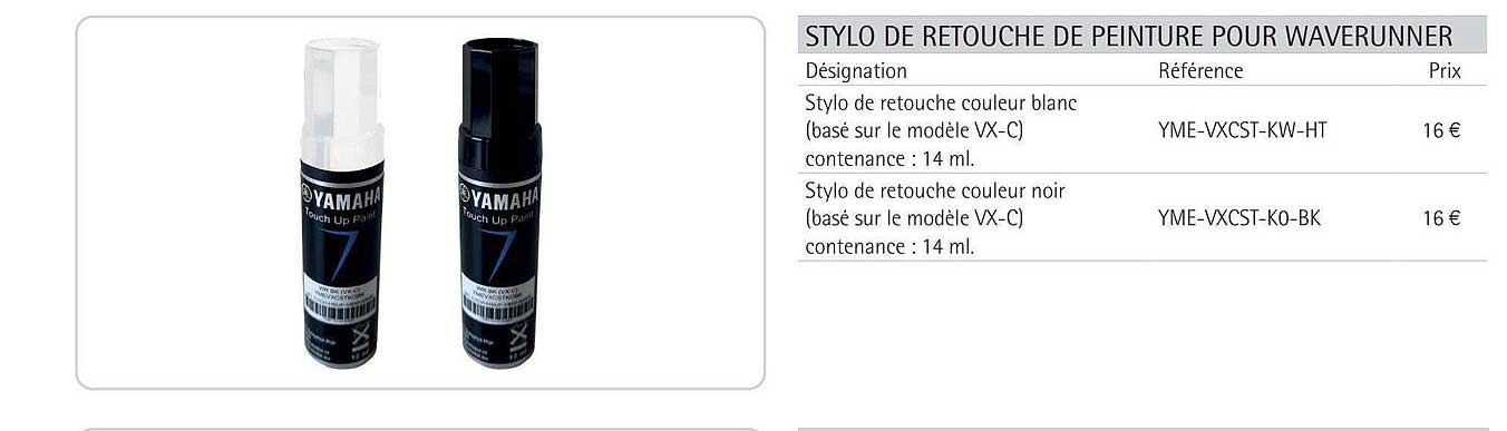 stylo de retouche de peinture pour waverunner
