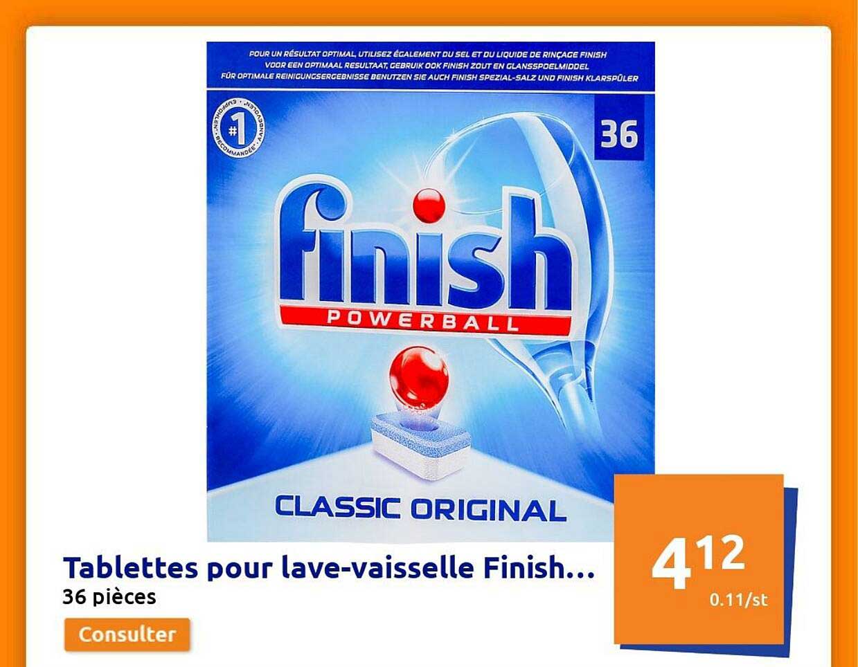 tablettes pour lave-vaisselle finish...