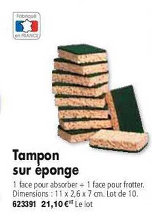 tampon sur éponge