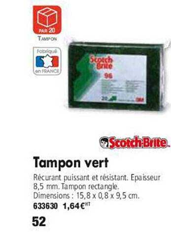 tampon vert scotchBrite