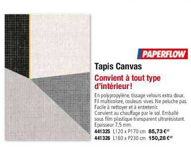 tapis canvas paperflow