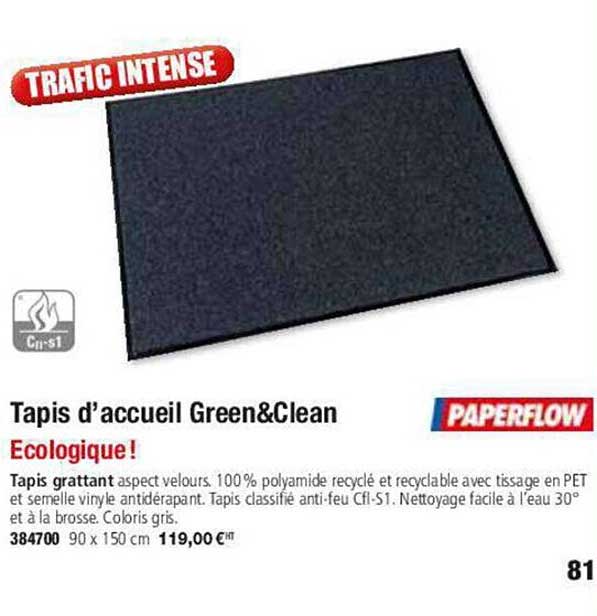 tapis d'accueil green&clean paperflow