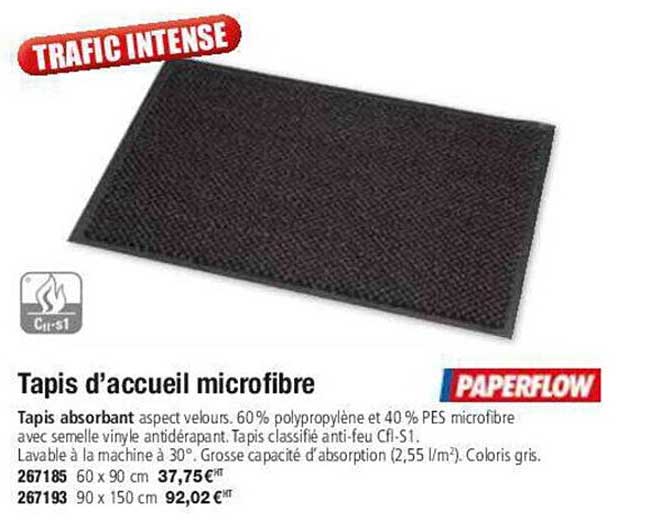 tapis d'accueil microfibre paperflow