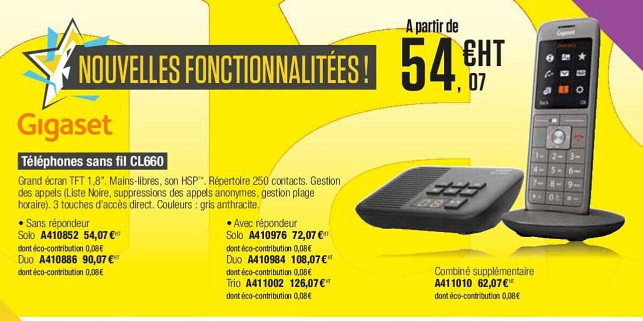 téléphones sans fil cl660 gigaset