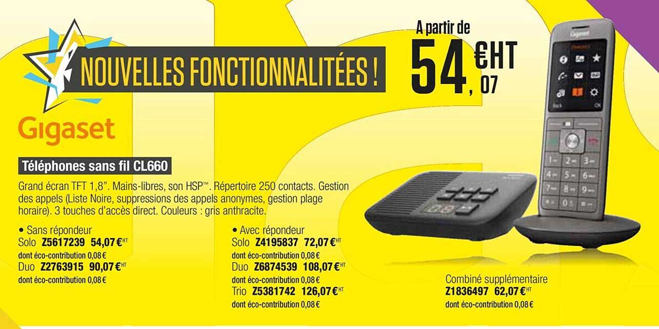téléphones sans fil cl660 gigaset