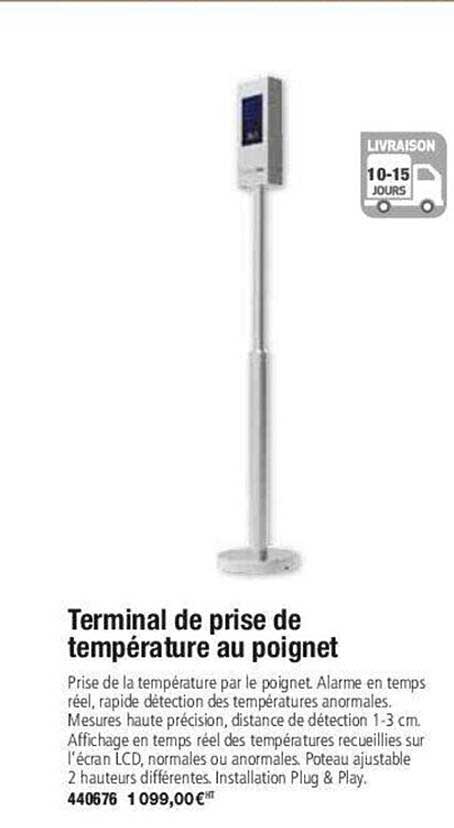 terminal de prise de température au poignet