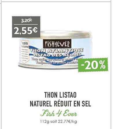 thon listao naturel réduit en sel