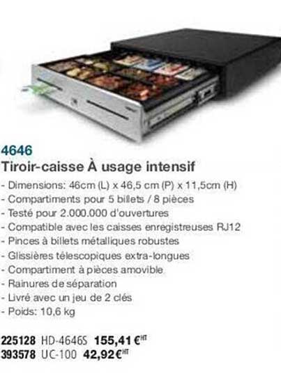 tiroir-caisse à usage intensif