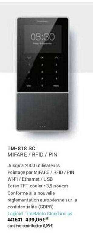 Tm-818 Sc Mifare - Rfid - Pin