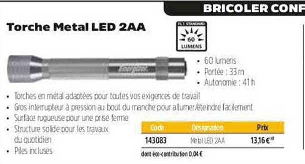 torche metal led 2aa