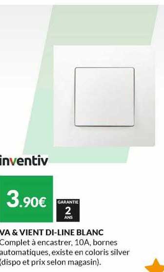 va & vient di-line blanc inventiv