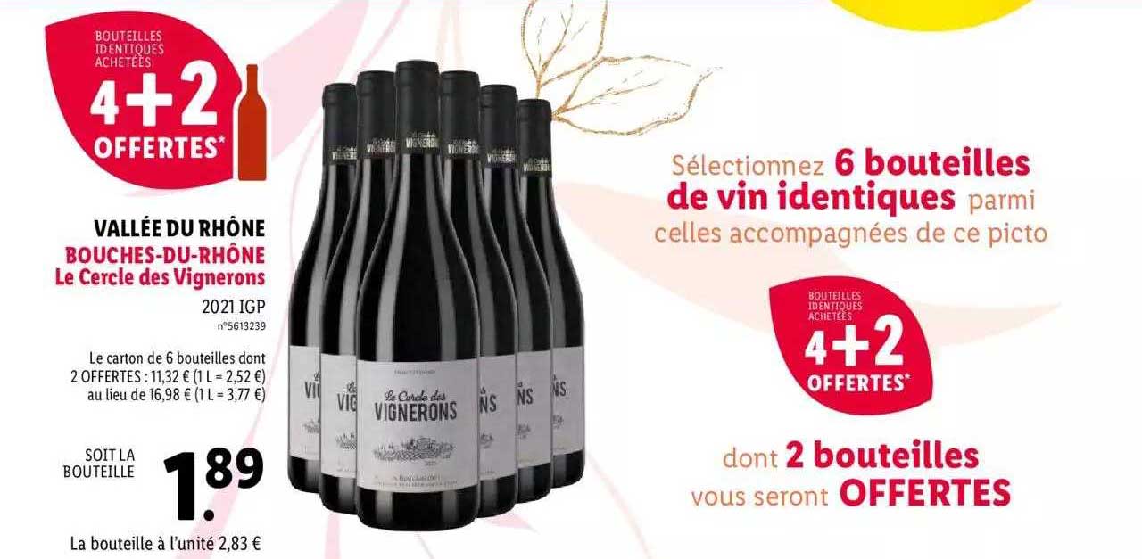 Vallée Du Rhône Bouches-du-rhône Le Cercle Des Vignerons 2021 Igp