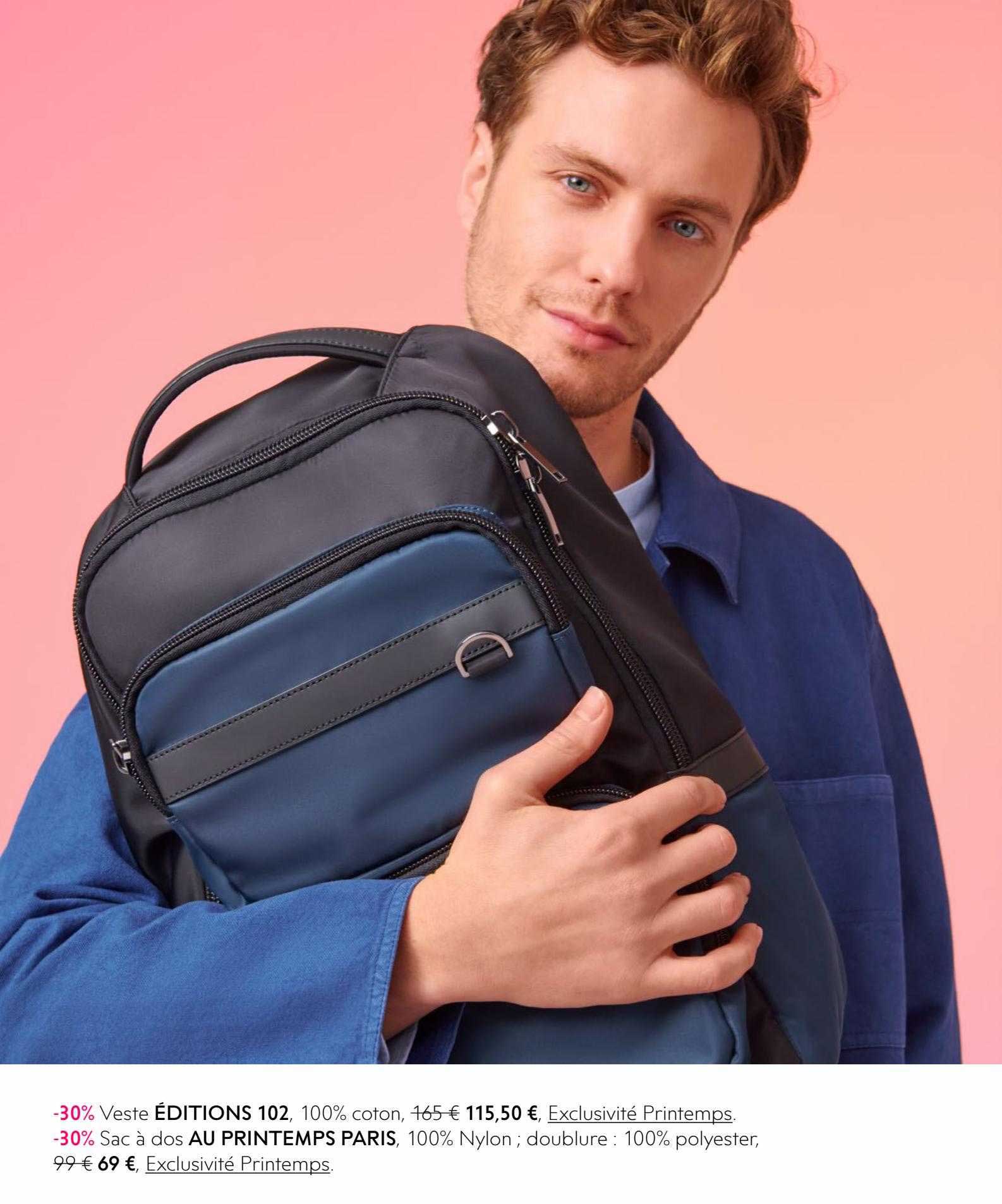 Veste édition 102, Sac à Dos Au Printemps Paris